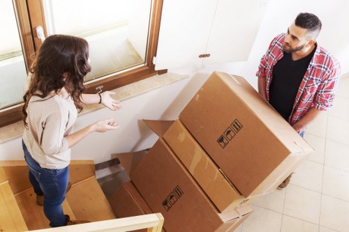 Packing and organizing boxes for a Totteridge home move