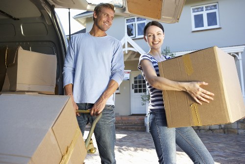 Packing team organizing boxes for a Totteridge home relocation